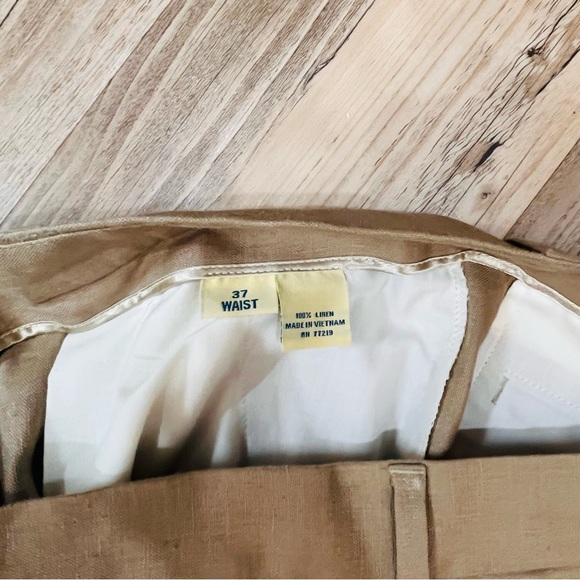 Men’s joseph and feiss 100% linen khaki pants size 37 - Picture 6 of 9